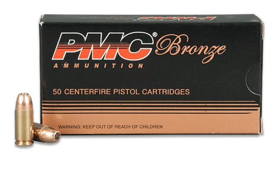 PMC Bronze 9MM Luger 115 GR Ammo 50 Round Box