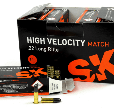 SK Ammo: High Velocity Match .22LR, 500 Round Brick